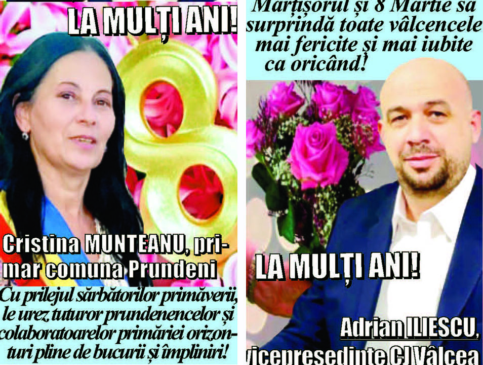 Felicitari Priamr Psd Cristina Munteanu Si Vicepresedintele Cj Valcea De La Psd Adrian Iliescu
