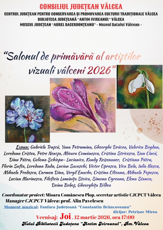Afis Salonul De Primavara Al Artistilor Vizuali Valceni Editia 2026 01