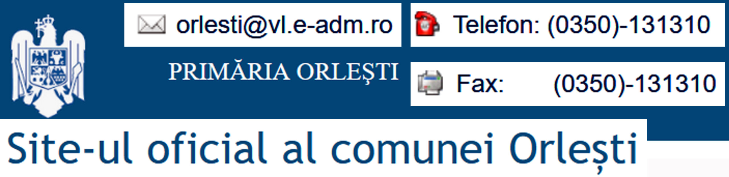 Logo Site Primaria Comunei Orlesti Judetul Valcea
