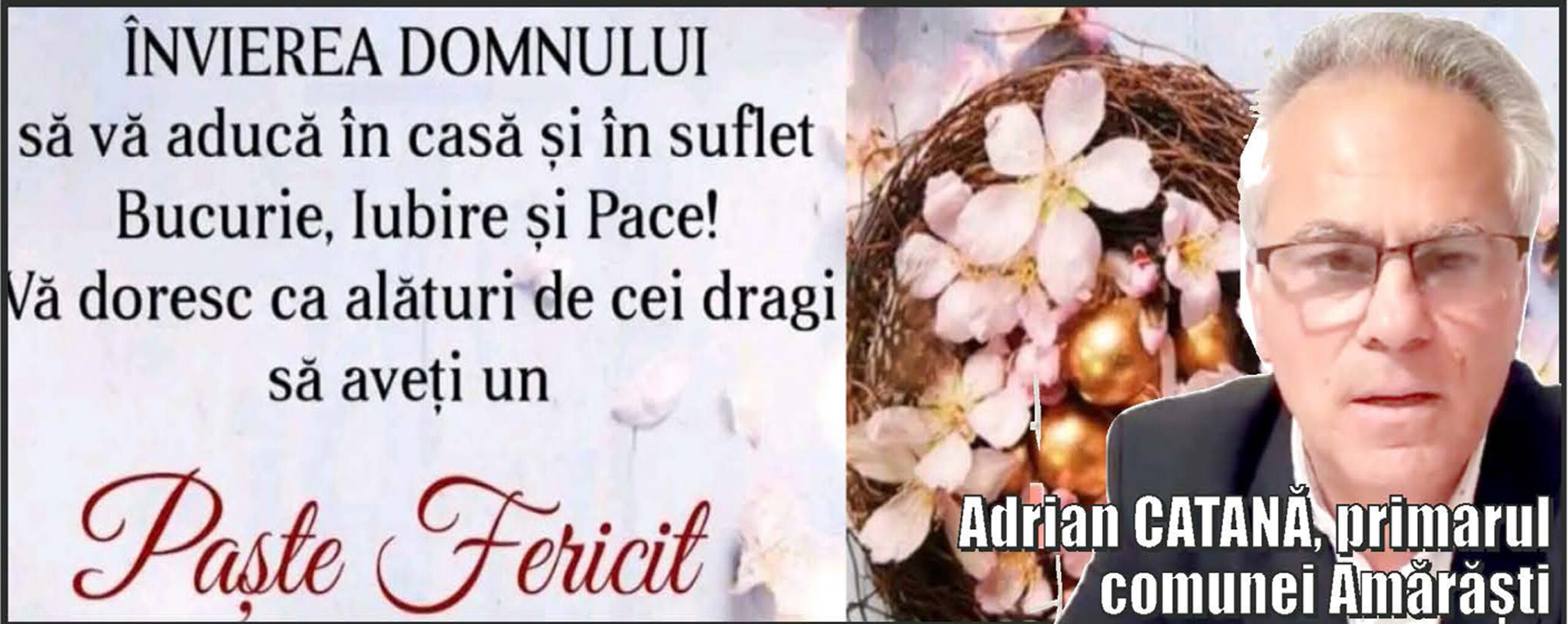 Felicitare Paste 2026 Adrian Catana