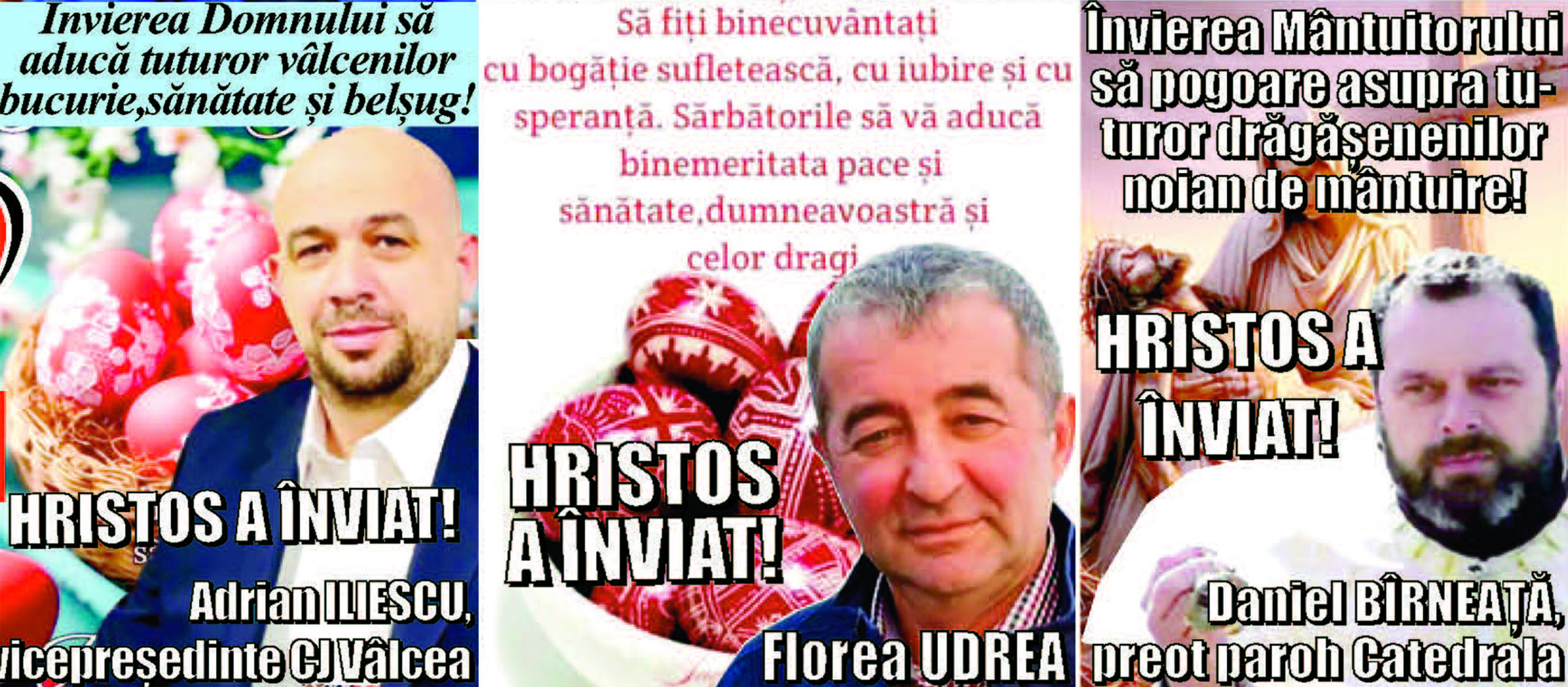 Felicitare Paste 2026 Adrian Iliescu Florea Udrea Si Daniel Birneata 00