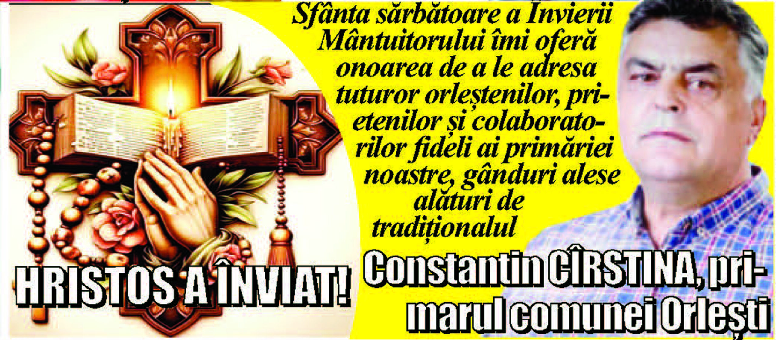 Felicitare Paste 2026 Constantin Cirstina