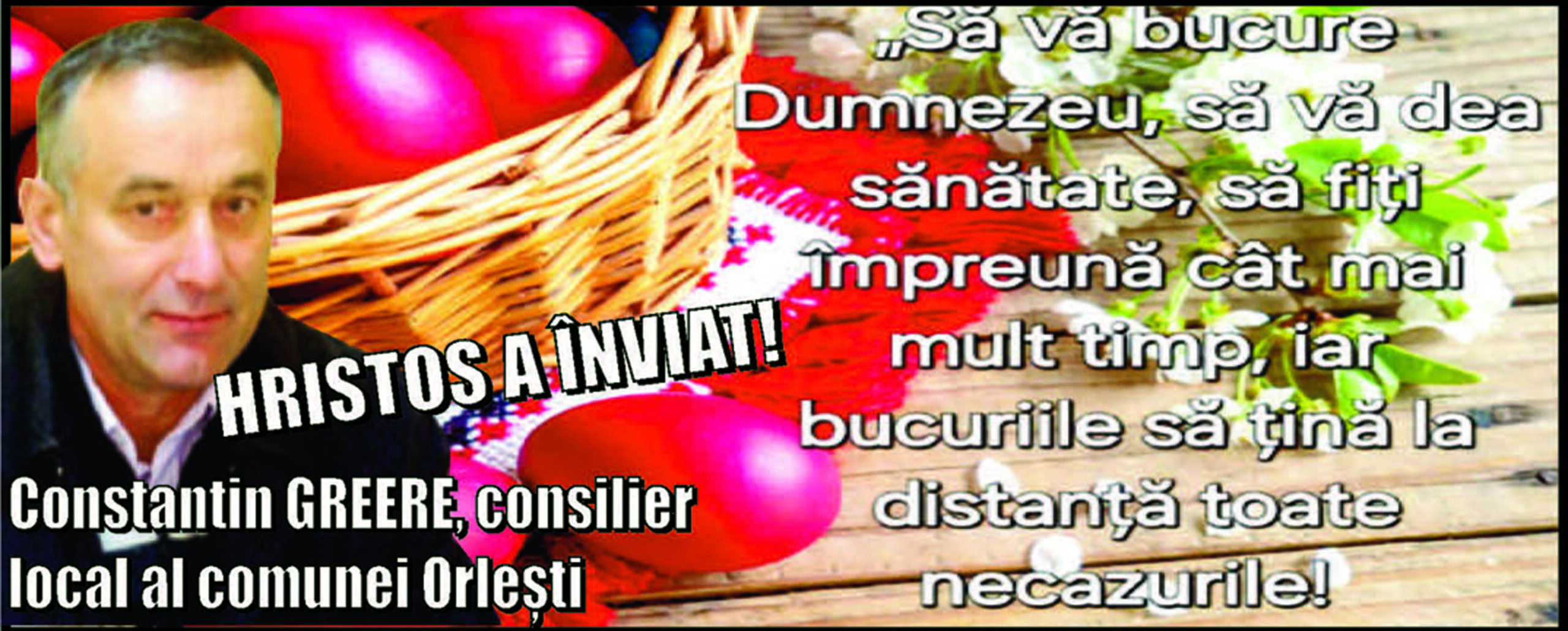 Felicitare Paste 2026 Constantin Greere