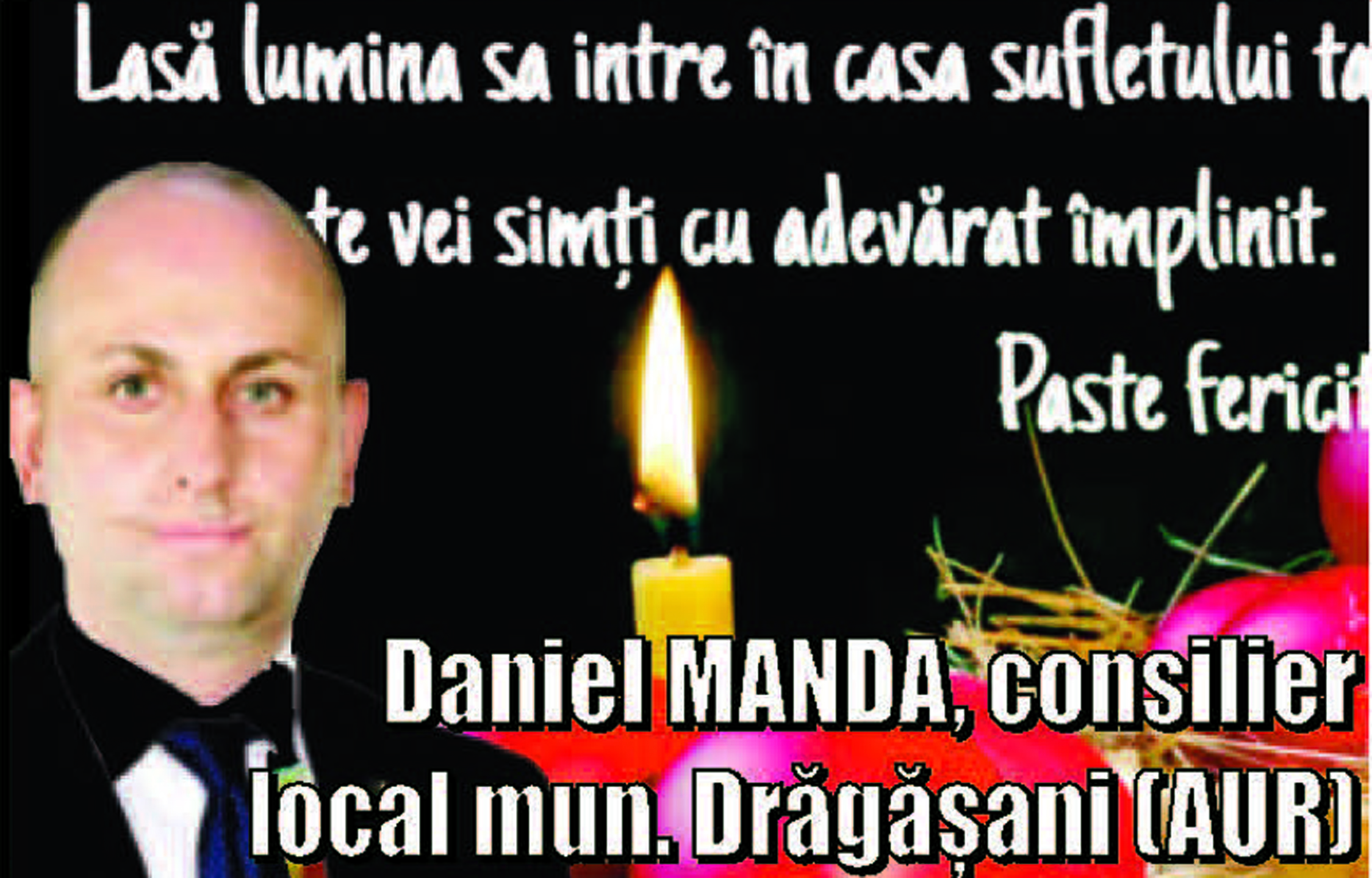 Felicitare Paste 2026 Daniel Manda