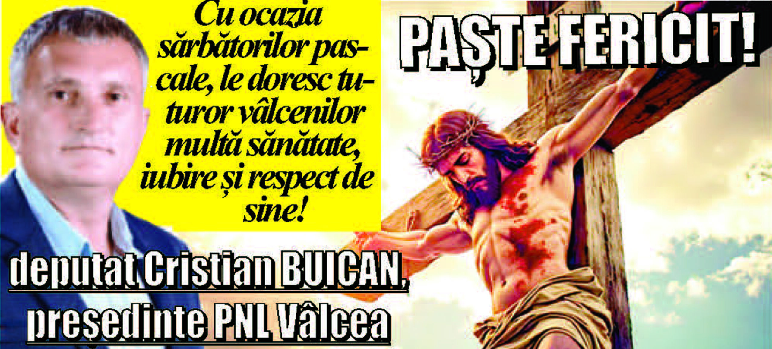 Felicitare Paste 2026 Deputat Cristian Buican