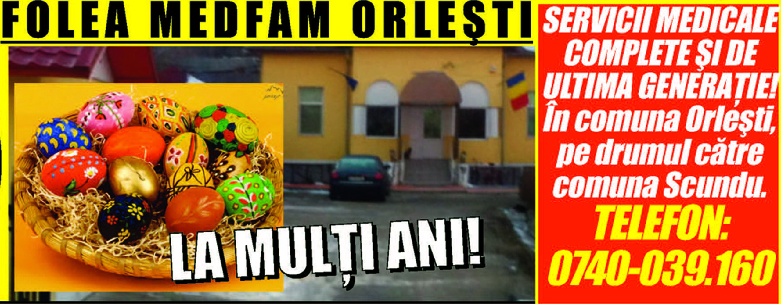 Felicitare Paste 2026 Folea Medfam Srl Orlesti