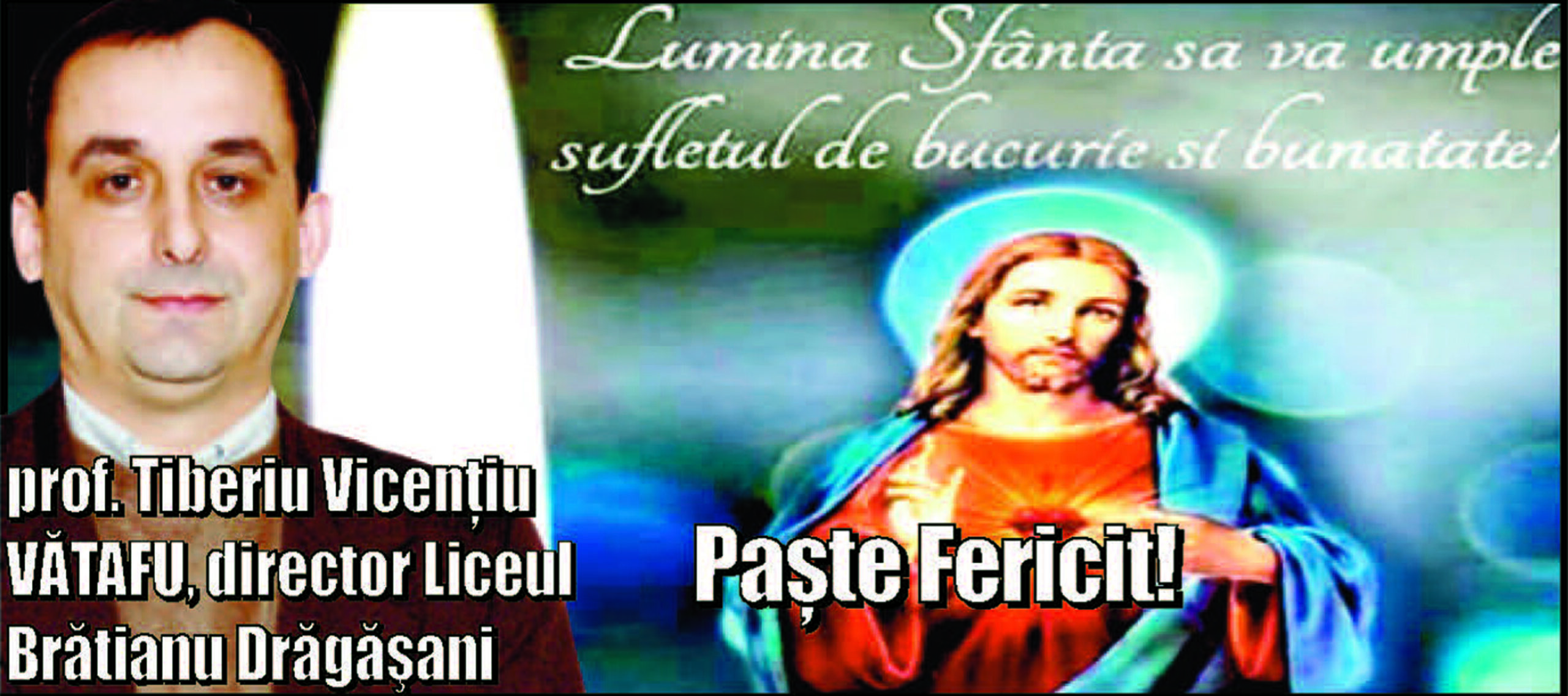 Felicitare Paste 2026 Liceul Bratianu Dragasani