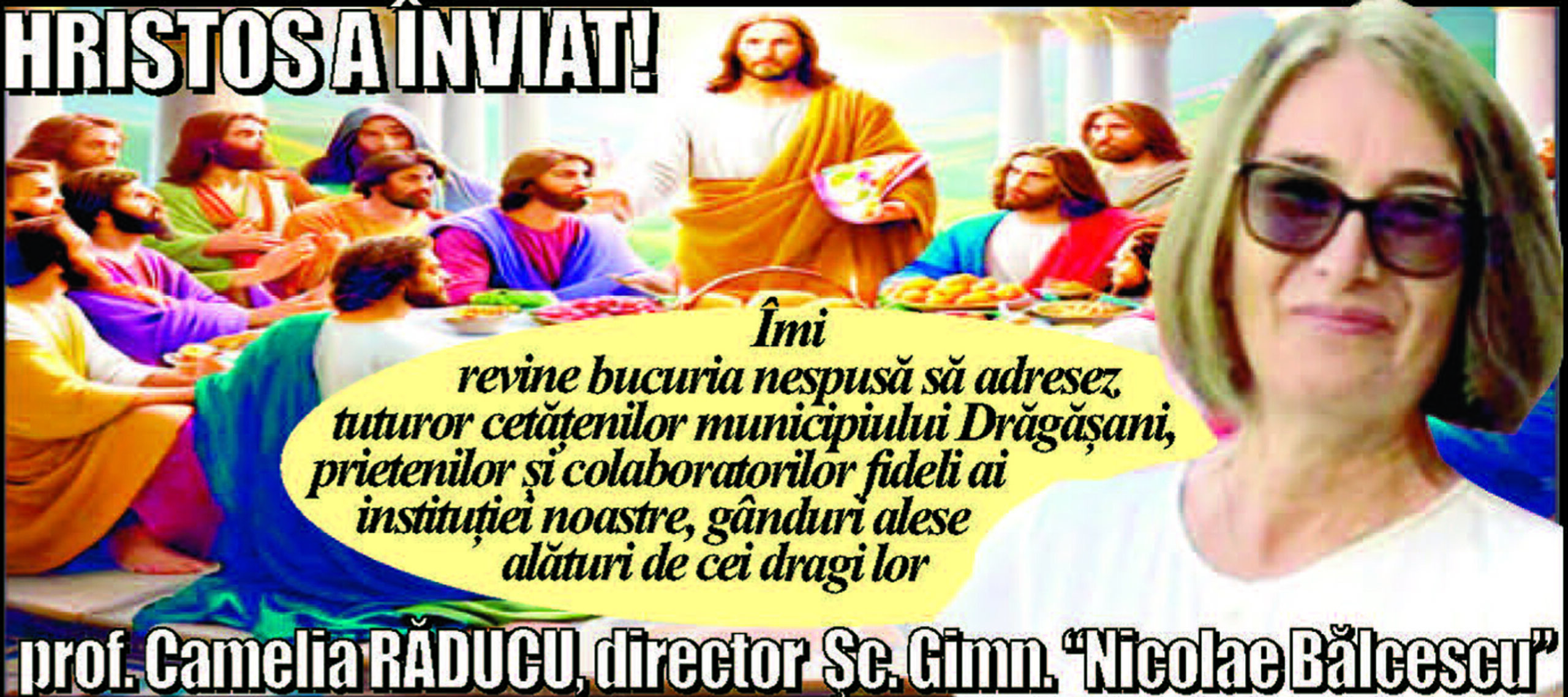 Felicitare Paste 2026 Scoala Gimnaziala N Balcescu Dragasani