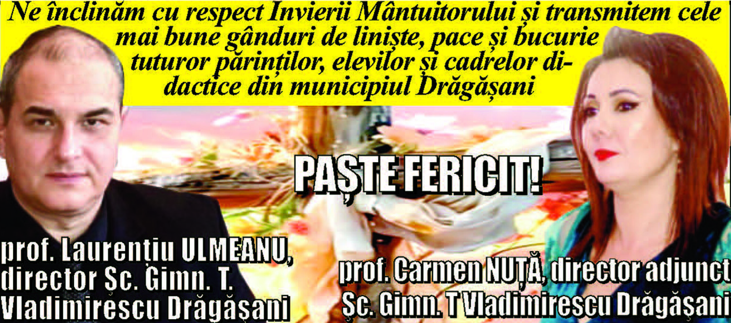 Felicitare Paste 2026 Scoala Gimnaziala T Vladimirescu Dragasani
