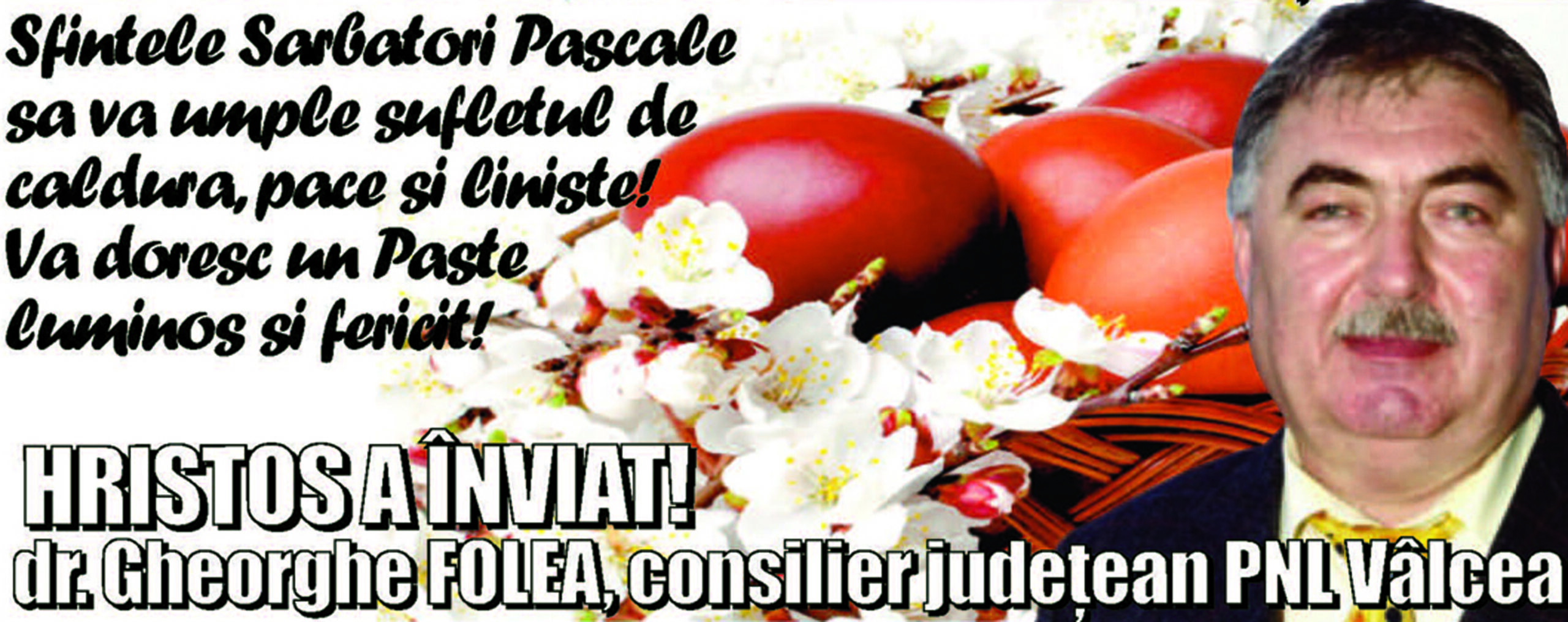 Felicitare Paste 2026 Dr Gheorghe Folea