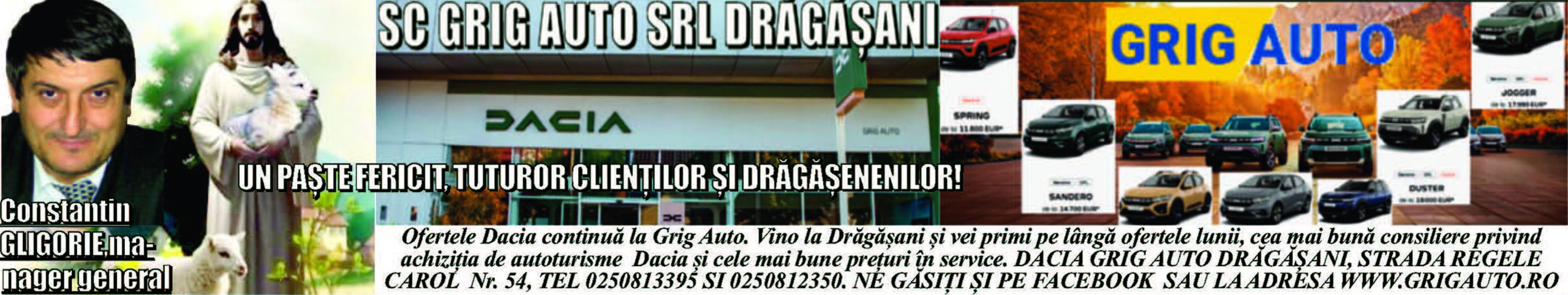 Felicitare Paste 2026 Sc Grig Auto Srl