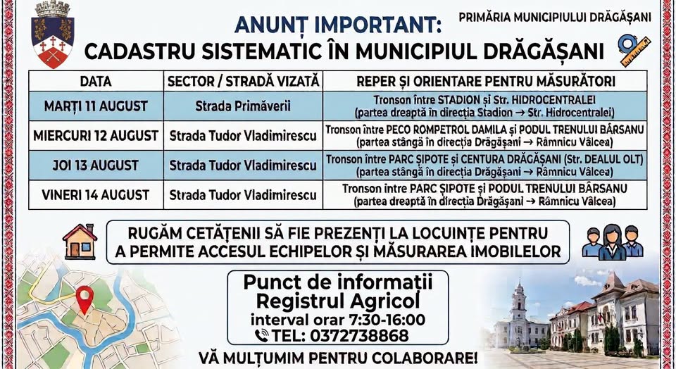 Macheta Anunt Cadastrare Sistematica La Nivelkul Municipiului Dragasani August 2026 00